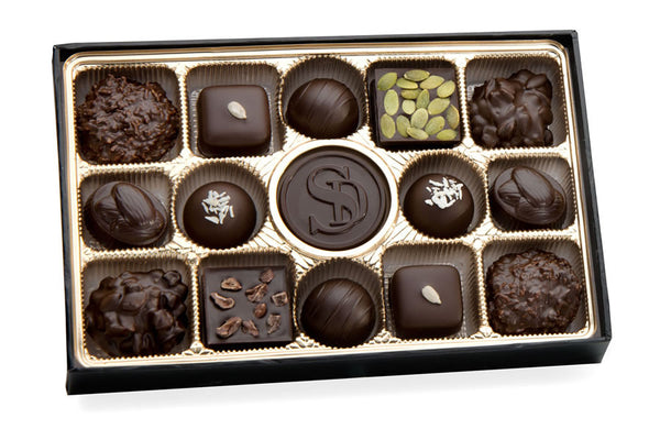 17 pc. Vegan Organic 70% Dark Chocolate Assortment