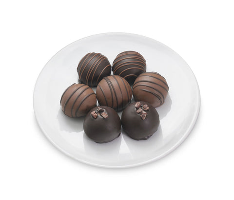 Cocoa Nibs and Peanut Butter Truffles
