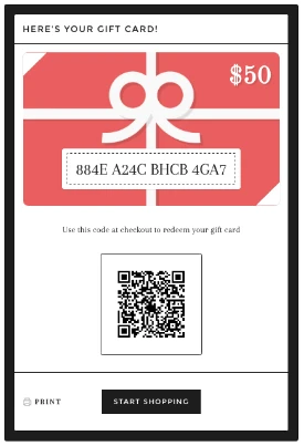 Digital Gift Card