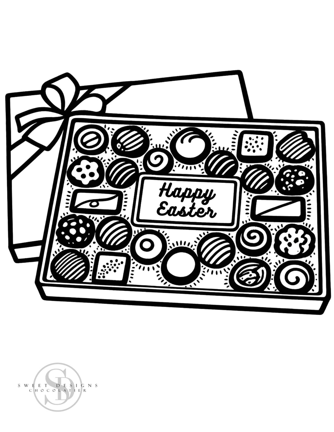 Printable Easter Chocolate Coloring Pages