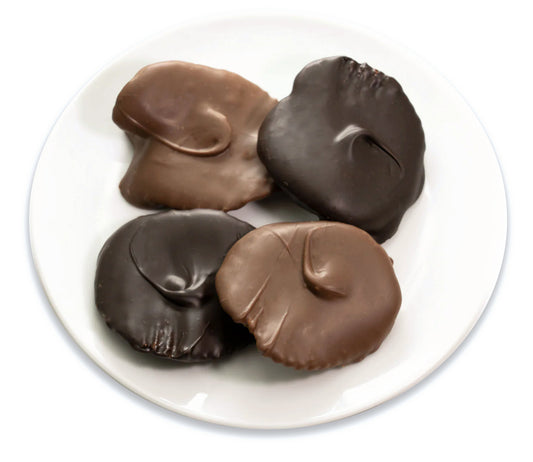 Milk and dark chocolate-covered potato chips