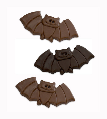 Smiling chocolate bats for Halloween