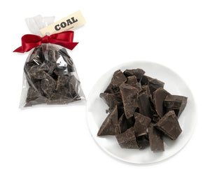Bag of chocolate Christmas coal