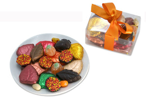 Autumn-themed chocolates and chewy candies