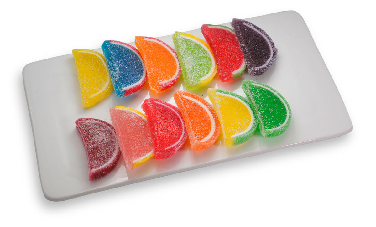 Gummy fruit slices