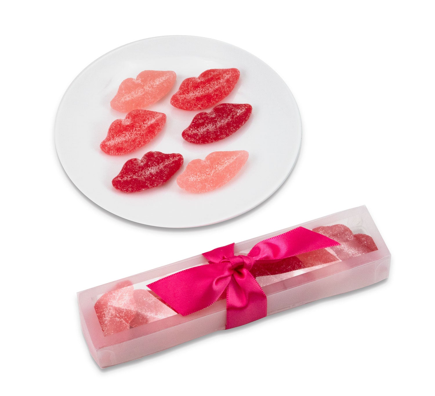 Lip-shaped gummy candies for Valentine's day