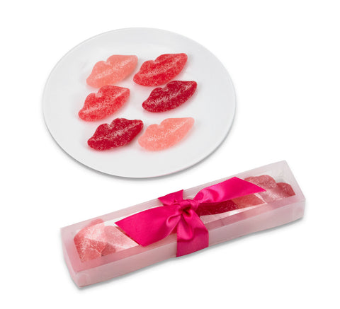 Lip-shaped gummy candies for Valentine's day