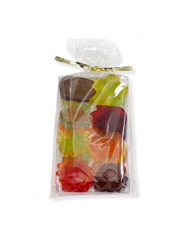 Chewy flower-shaped  gummies