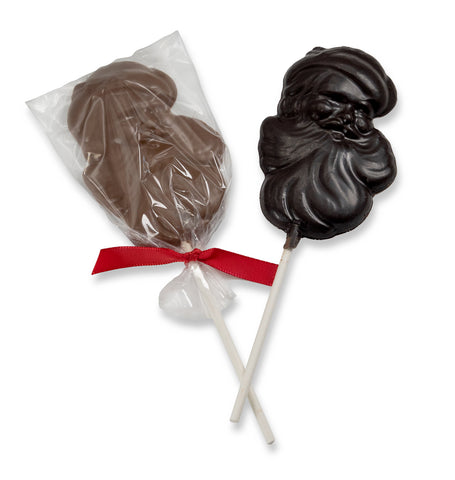 Chocolate Santa head lollipop