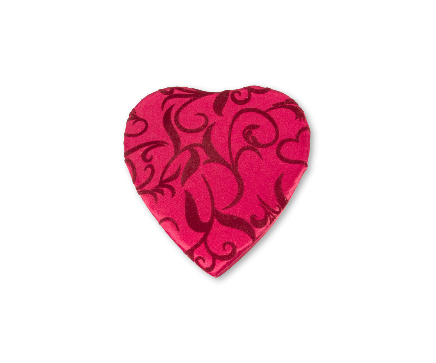 Heart shaped, satin and embossed, Valentine candy box