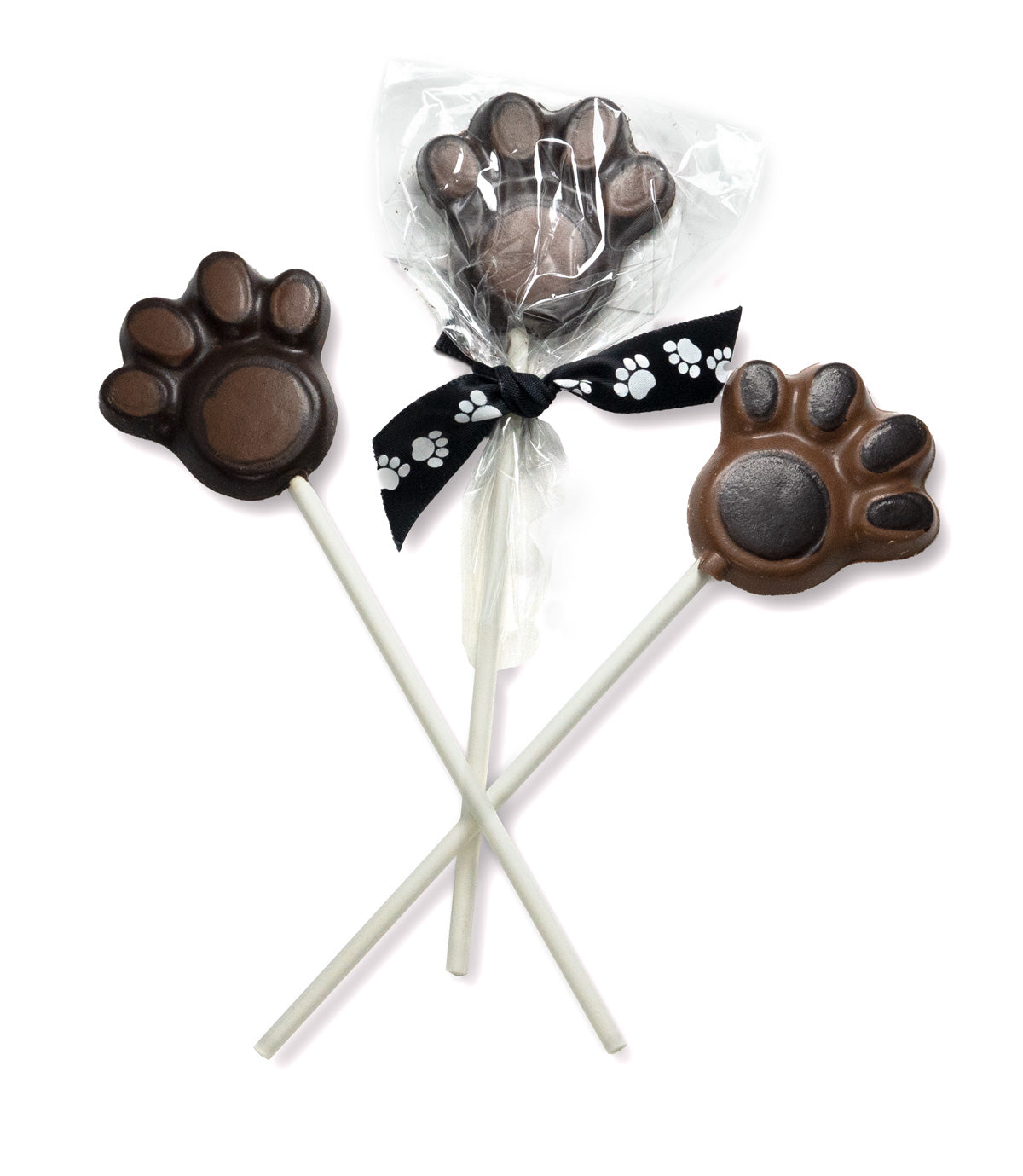 Dog paw chocolate lollipop