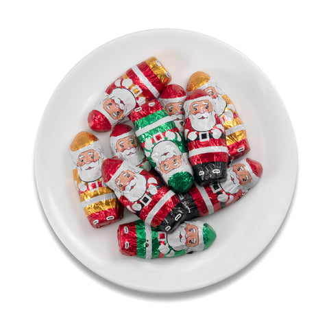 Foil wrapped milk chocolate santas