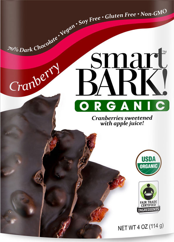 Cranberry Smart Bark - 70% dark chocolate treat